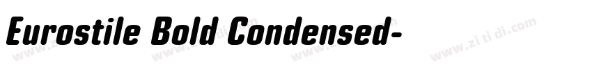 Eurostile Bold Condensed字体转换